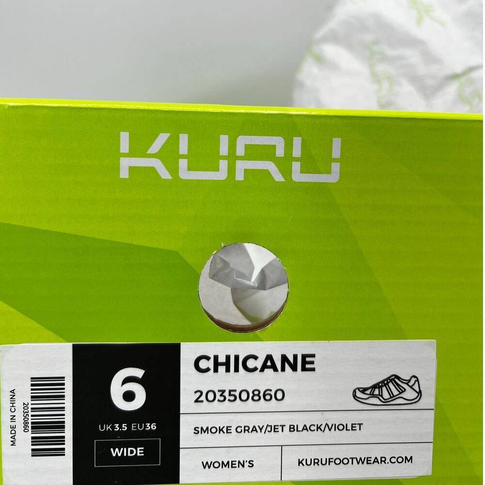 Kuru Chicane Trail Hiking Comfort Sneaker Smoke Gray/Black/Violet Women 6W NWB - Picture 10 of 11